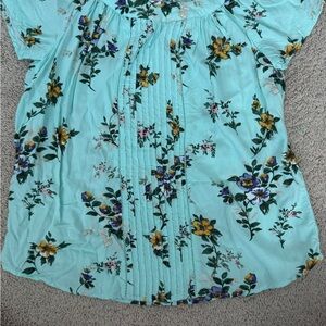 St. John’s bay Floral Print Women's Top - Teal